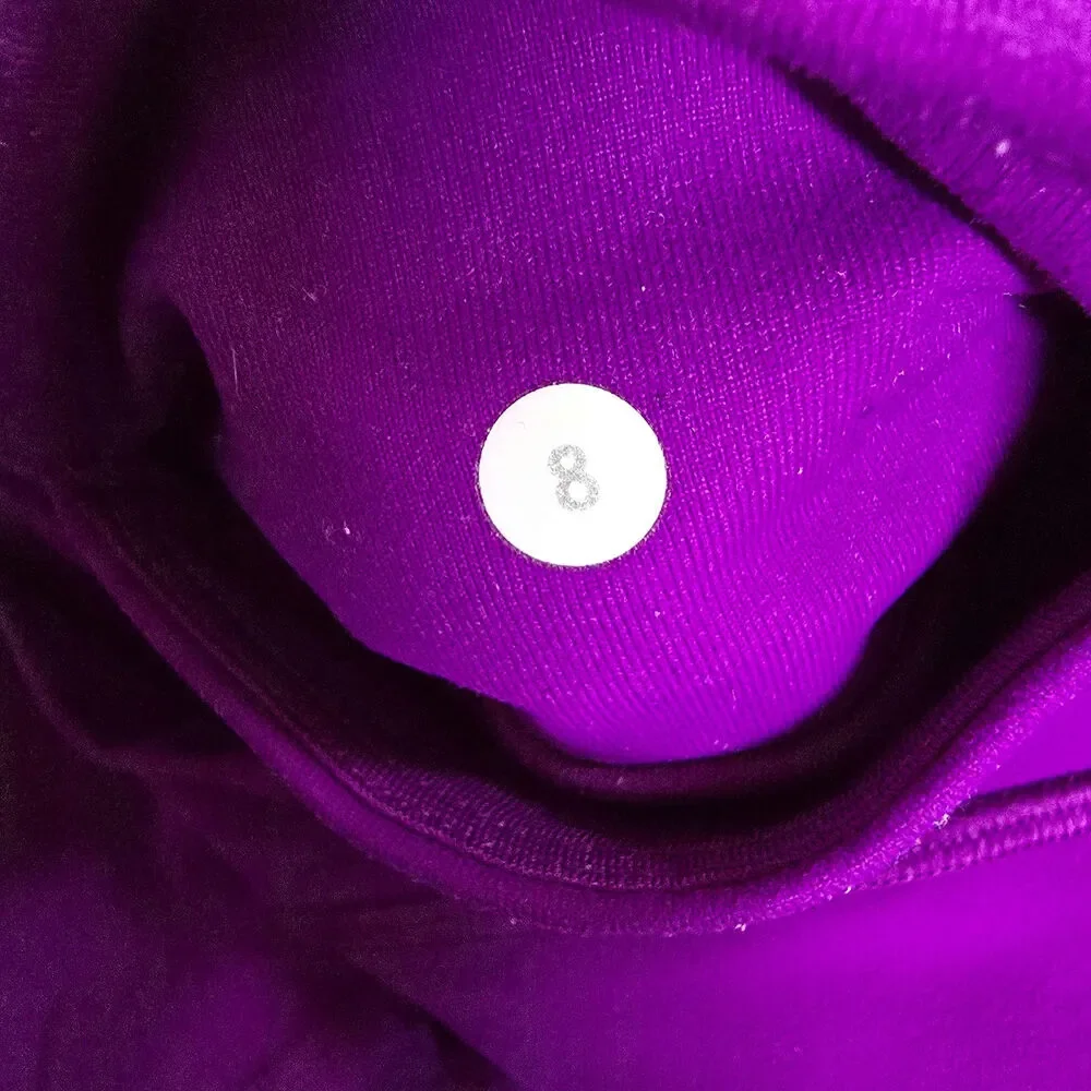 Lululemon Free Flow Tight Womens 8 Tender Violet Full-On Luon Yoga Leggings